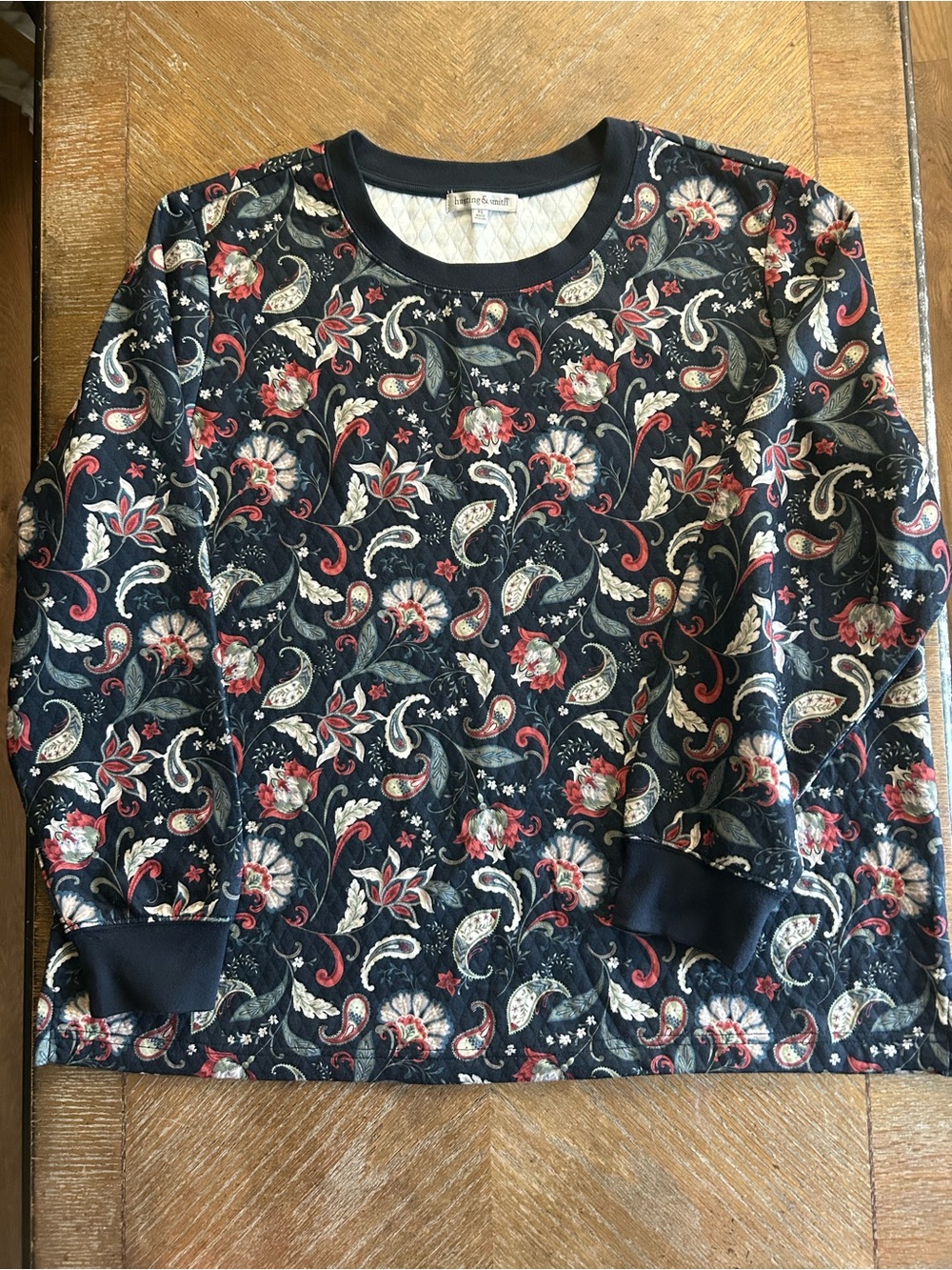 Hasting & Smith | Floral Paisley Quilted Pullover| XL